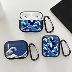Cartoon Ocean Tsunami Earphone Cases Cover Case for Airpods 3 2 4 1 Pro3 Pro Pro2